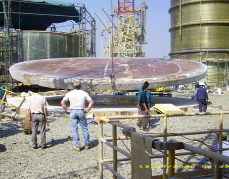 Kegiatan saat pekerjaan diproyek pembuatan tangki Nikel untuk ekspor ke Australia